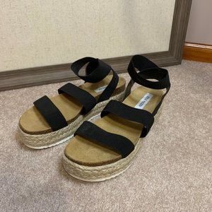 Steve Madden Kimmie Black Platform Shoes